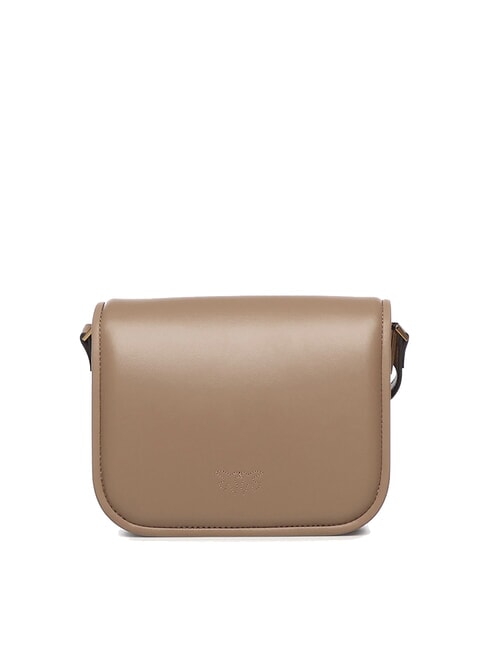 LOVE BOX Mini sac en nappa à rabat biscuit au gingembre-or antique - Sacs pour Femme