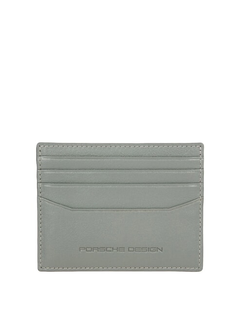 BUSINESS  Porte-cartes plat en cuir gris - Portefeuilles Homme