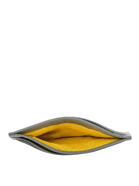 BUSINESS  Porte-cartes plat en cuir gris - Portefeuilles Homme