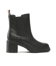 TOMMY HILFIGER TH Bottines en cuir noir - Chaussures Femme - 2