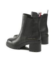 TOMMY HILFIGER TH Bottines en cuir noir - Chaussures Femme - 3