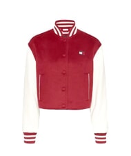 TOMMY HILFIGER TH JEANS Veste courte en laine mélangée rouge régate - Vestes pour femmes - 6