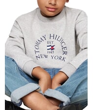 TOMMY HILFIGER TH KIDS Sweat-shirt ras du cou avec imprim&eacute; chin&eacute; gris clair - B&eacute;b&eacute; Sweat - 5