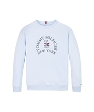TOMMY HILFIGER TH KIDS Sweat-shirt ras du cou avec imprim&eacute; bleu venteux - B&eacute;b&eacute; Sweat - 4
