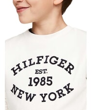 TOMMY HILFIGER TH KIDS Sweat-shirt ras du cou avec imprim&eacute; blanc ancien - B&eacute;b&eacute; Sweat - 3