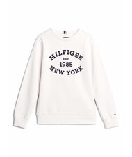 TOMMY HILFIGER TH KIDS Sweat-shirt ras du cou avec imprim&eacute; blanc ancien - B&eacute;b&eacute; Sweat - 4
