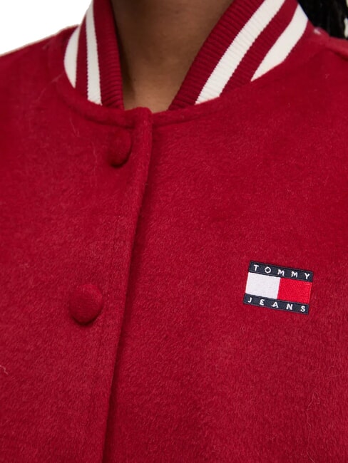 TH JEANS Veste courte en laine mélangée rouge régate - Vestes pour femmes