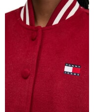TOMMY HILFIGER TH JEANS Veste courte en laine mélangée rouge régate - Vestes pour femmes - 4