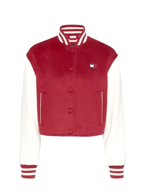 TH JEANS Veste courte en laine mélangée rouge régate - Vestes pour femmes