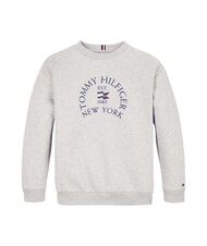 TOMMY HILFIGER TH KIDS Sweat-shirt ras du cou avec imprim&eacute; chin&eacute; gris clair - B&eacute;b&eacute; Sweat - 4