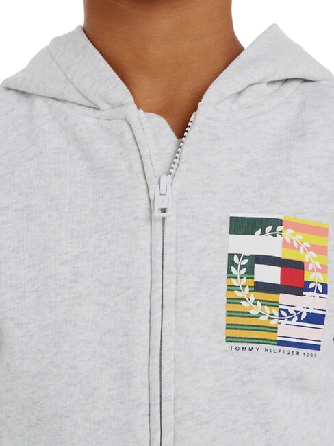 TH KIDS Sweat à capuche entièrement zippé nouveau gris clair chiné - Bébé Sweat