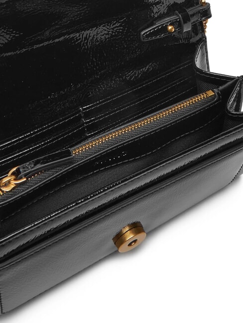 LOVE ONE Mini sac à bandoulière brillant noir-or antique - Sacs pour Femme