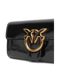 PINKO LOVE ONE Mini sac à bandoulière brillant noir-or antique - Sacs pour Femme - 5