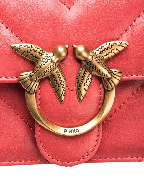 LOVE ONE MINI Mini sac en croûte de cuir corail. épicé-or antique - Sacs pour Femme