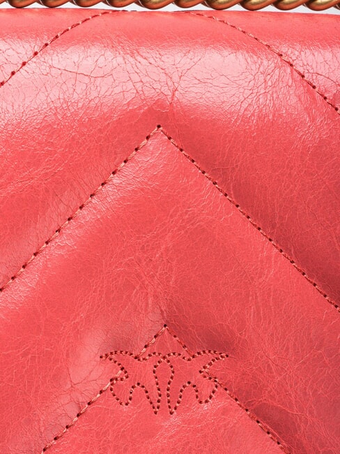 LOVE ONE MINI Mini sac en croûte de cuir corail. épicé-or antique - Sacs pour Femme