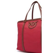 PINKO MIRANDA Sac de courses avec bandoulière rouge/cuir-or antique - Sacs pour Femme - 4