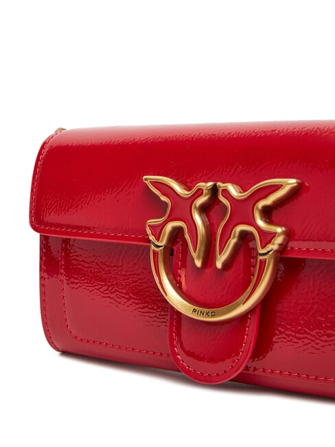 LOVE ONE Mini sac à bandoulière brillant rouge-or antique - Sacs pour Femme