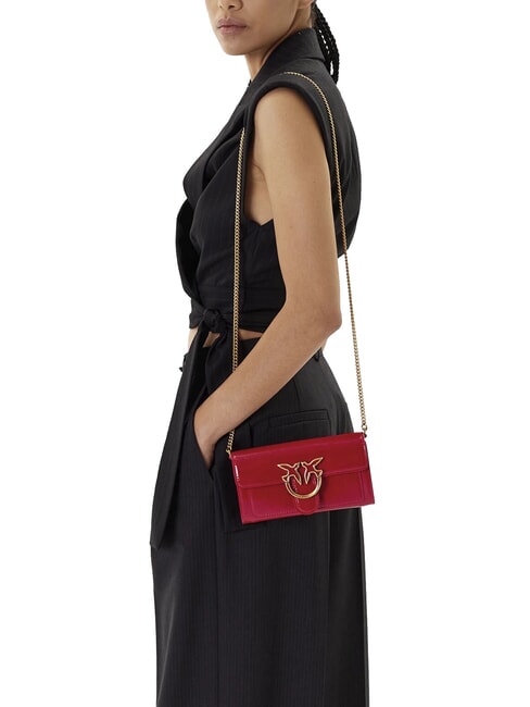 LOVE ONE Mini sac à bandoulière brillant rouge-or antique - Sacs pour Femme