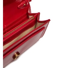 PINKO LOVE ONE Mini sac à bandoulière brillant rouge-or antique - Sacs pour Femme - 6