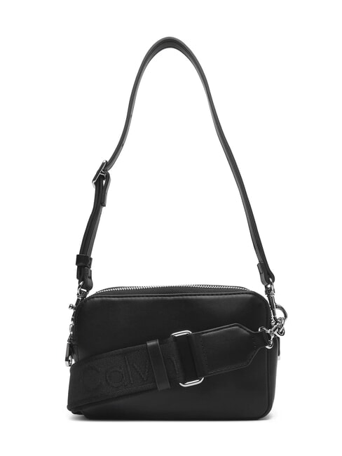 SIGNATURE LOGO STRAP Sacoche pour appareil photo à double fonction noir / vieil argent - Sacs pour Femme