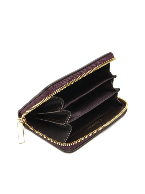 EMBOSSED LOGO Portefeuille moyen à fermeture éclair fudge/expresso - Portefeuilles Femme