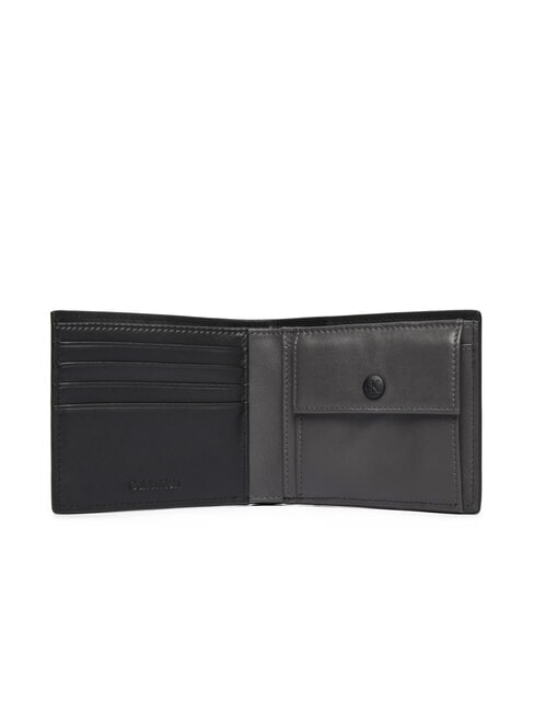 BOLD LOGO Portefeuille en cuir avec porte-monnaie sur noir - Portefeuilles Homme