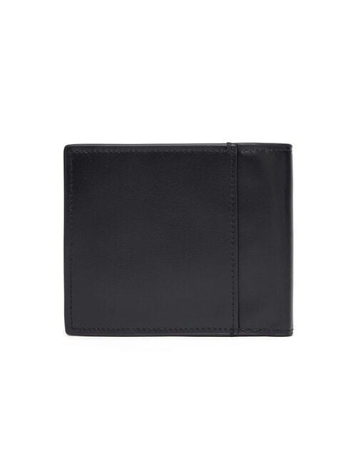 BOLD LOGO Portefeuille en cuir avec porte-monnaie sur noir - Portefeuilles Homme