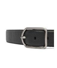 CALVIN KLEIN CLASSIC ROUND Ceinture en cuir martelé - Ceintures