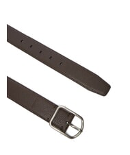 CALVIN KLEIN CLASSIC ROUND Ceinture en cuir martel&eacute; ck brun fonc&eacute; - Ceintures - 3