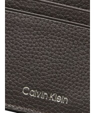 CALVIN KLEIN FOIL EMBOSS  Porte-cartes plat en cuir ck brun foncé - Portefeuilles Homme - 3