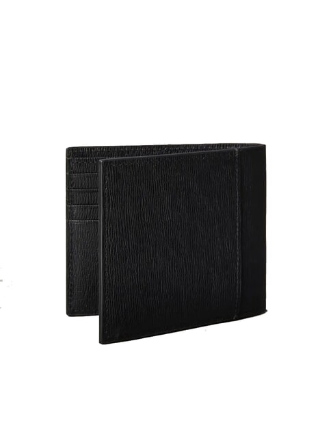 LOGO HARDWARE SAFFIANO Portefeuille en cuir porte-monnaie sur noir - Portefeuilles Homme