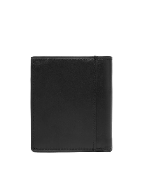 CK PLAQUE Portefeuille vertical en cuir sur noir - Portefeuilles Homme