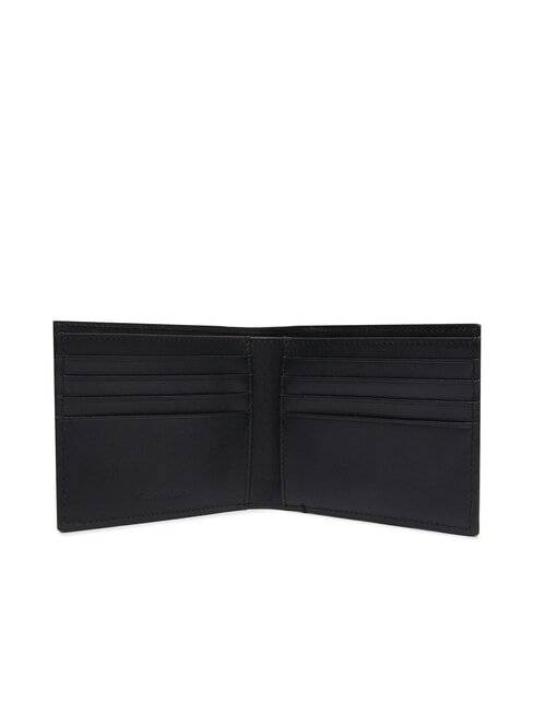 CK PLAQUE Portefeuille en cuir sur noir - Portefeuilles Homme