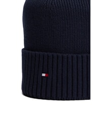 TOMMY HILFIGER TH FLAG Bonnet en coton avec revers bleu sidéral / noir - Bonnets - 3