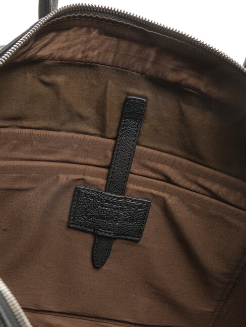 SERRISTORI Sacoche en cuir pour ordinateur portable 13" Noir - Porte Documents Travail