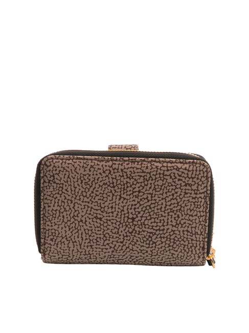 FLEXOS SOFT Portefeuille moyen avec poche &agrave; monnaie op naturel / noir - Portefeuilles Femme