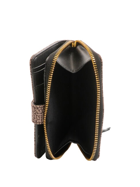 FLEXOS SOFT Portefeuille moyen avec poche &agrave; monnaie op naturel / noir - Portefeuilles Femme