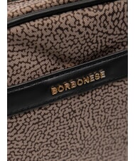 BORBONESE DOWNTOWN Petit sac &agrave; bandouli&egrave;re op naturel / noir - Sacs pour Femme - 3