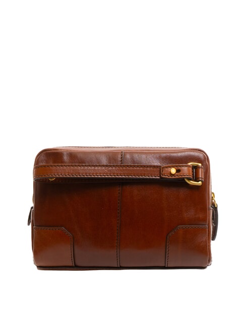 VESPUCCI Pochette en cuir avec dragonne MARRON - Sacs pour Femme