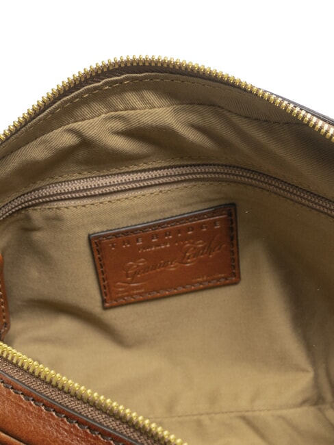 VESPUCCI Pochette en cuir avec dragonne MARRON - Sacs pour Femme