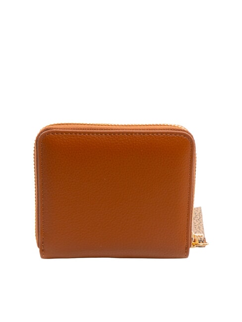 BIRDIE Petit portefeuille en cuir zippé brun - Portefeuilles Femme