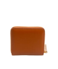 BORBONESE BIRDIE Petit portefeuille en cuir zippé brun - Portefeuilles Femme - 3