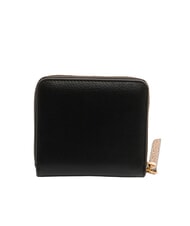 BORBONESE BIRDIE Petit portefeuille en cuir zippé Noir - Portefeuilles Femme - 3