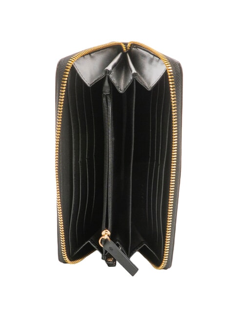 BIRDIE Grand portefeuille en cuir zippé Noir - Portefeuilles Femme