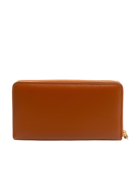 BIRDIE Grand portefeuille en cuir zippé brun - Portefeuilles Femme