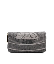 GATTINONI PLANETARIUM Grand portefeuille à double zip monochrome gris clair/noir - Portefeuilles Femme - 4