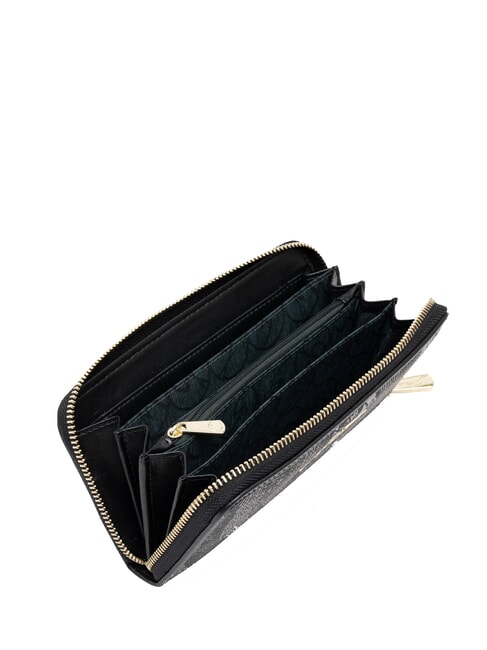 PLANETARIUM Grand portefeuille zippé monochrome gris clair/noir - Portefeuilles Femme