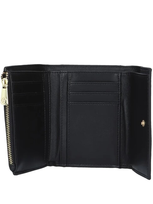 PLANETARIUM Petit portefeuille à rabat monochrome gris clair/noir - Portefeuilles Femme