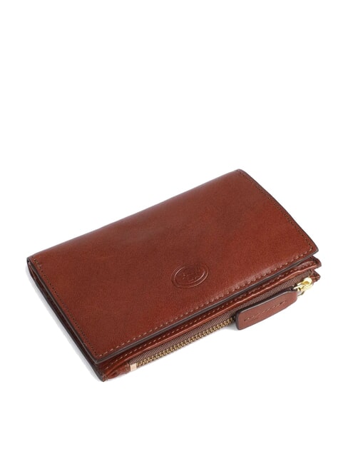 STORY DONNA Portefeuille en cuir avec porte-monnaie MARRON - Portefeuilles Femme