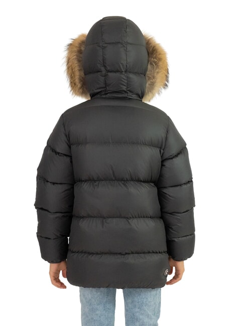 E-CONCRETE KIDS Doudoune &agrave; capuche noir volcanique - B&eacute;b&eacute; Vestes